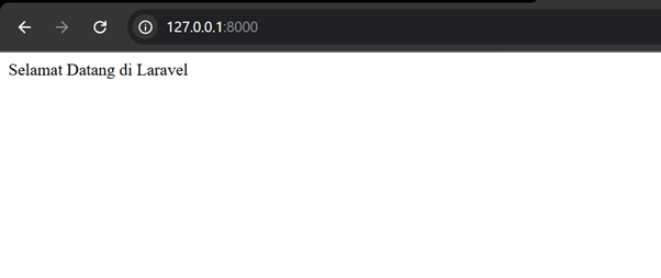Tampilan Selamat Datang di Laravel