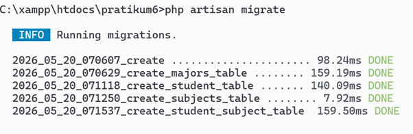 Picture4 - php artisan migrate